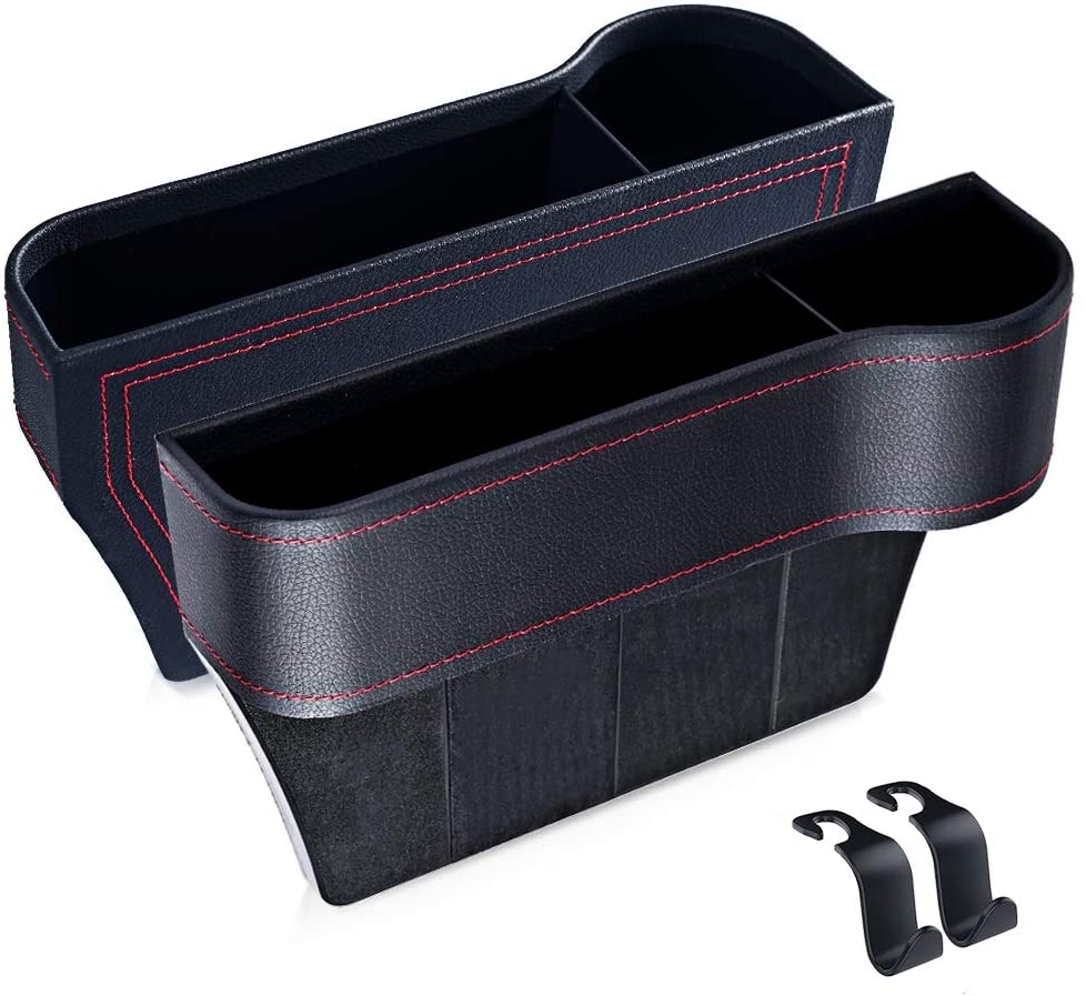 CAR SEAT GAP Filler Organizer 2 Pack Auto Console Side Storage Box w/ Cup  Holder $36.29 - PicClick AU