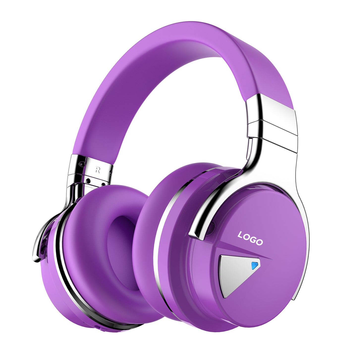 Active Noise Cancelling Bluetooth Wireless Headphones - E7 ANC Purple